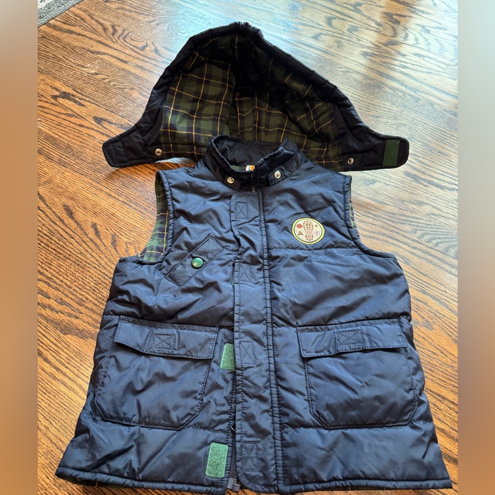 Gymboree Navy Puffer Vest with Hood